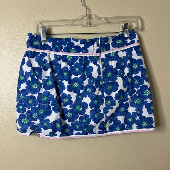 Lilly Pulitzer Blue Floral Mini Skirt - Picture 2 of 3